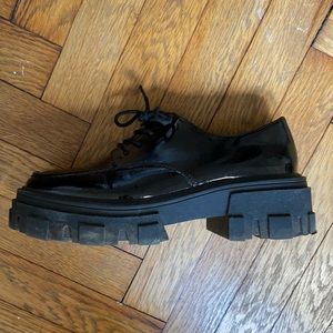 Chunky Patent Leather Oxfords